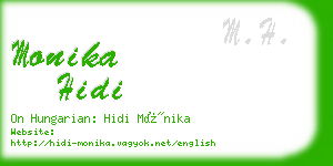 monika hidi business card